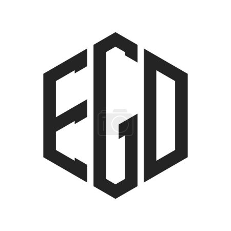 Téléchargez les illustrations : Conception du logo EGD. Lettre initiale EGD Monogram Logo utilisant la forme hexagonale - en licence libre de droit