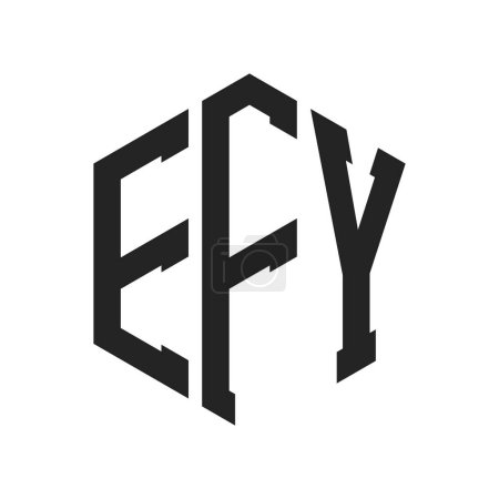 EFY Logo Design. Initial Letter EFY Monogram Logo using Hexagon shape