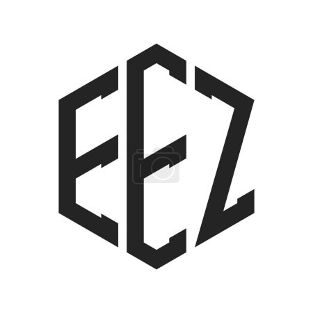 Téléchargez les illustrations : EEZ Logo Design. Lettre initiale Logo monogramme EEZ en forme d'hexagone - en licence libre de droit
