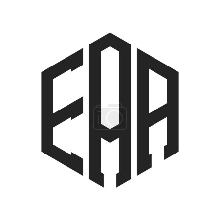 Téléchargez les illustrations : EAA Logo Design. Lettre initiale Logo monogramme EAA en forme d'hexagone - en licence libre de droit
