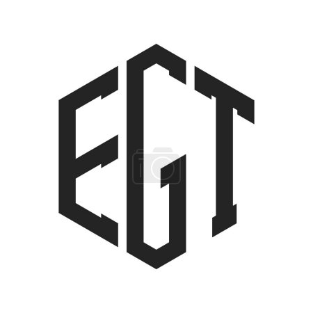 EGT Logo Design. Initial Letter EGT Monogram Logo using Hexagon shape