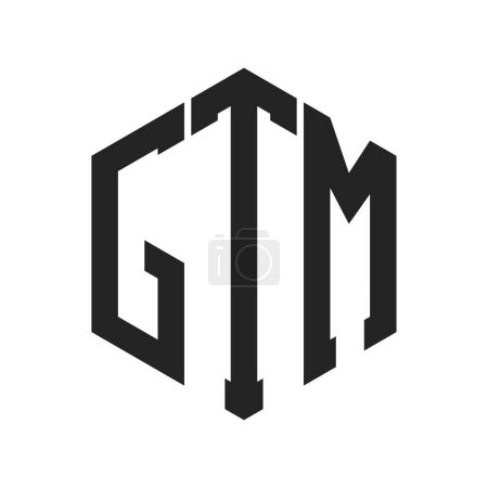 GTM Logo Design. Initial Letter GTM Monogram Logo using Hexagon shape