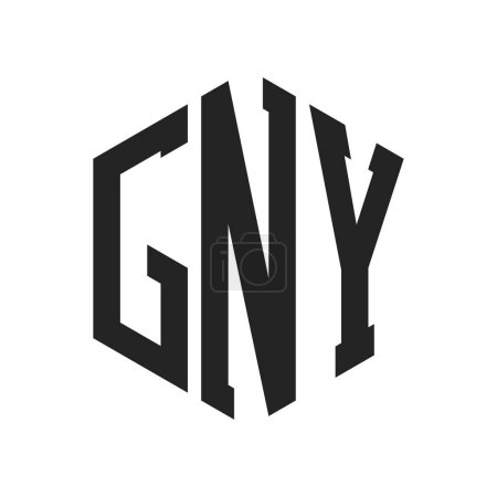 GNY Logo Design. Initial Letter GNY Monogram Logo using Hexagon shape