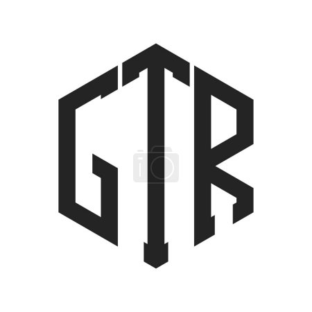 GTR Logo Design. Initial Letter GTR Monogram Logo using Hexagon shape