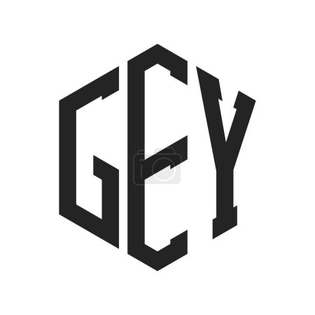 GEY Logo Design. Initial Letter GEY Monogram Logo using Hexagon shape