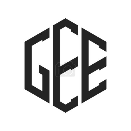 Diseño de Logo GEE. Letra inicial GEE Monogram Logo usando la forma del hexágono