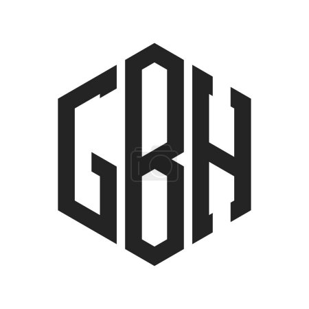 GBH Logo Design. Initial Letter GBH Monogram Logo using Hexagon shape