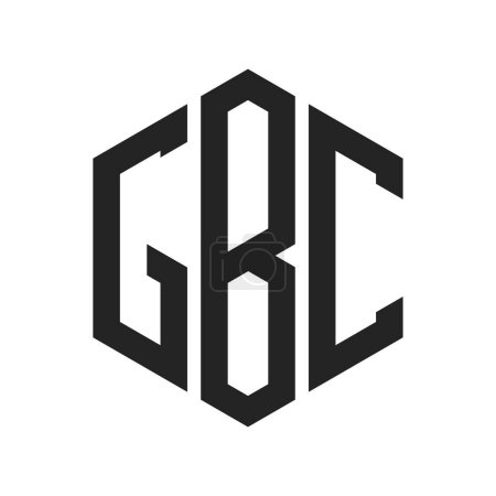 Téléchargez les illustrations : Conception de logo GBC. Lettre initiale Logo monogramme GBC en forme d'hexagone - en licence libre de droit