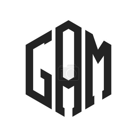 GAM Logo Design. Initial Letter GAM Monogram Logo using Hexagon shape