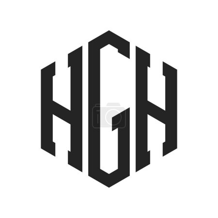 HGH Logo Design. Initial Letter HGH Monogram Logo using Hexagon shape