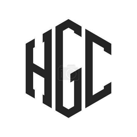 HGC Logo Design. Initial Letter HGC Monogram Logo using Hexagon shape