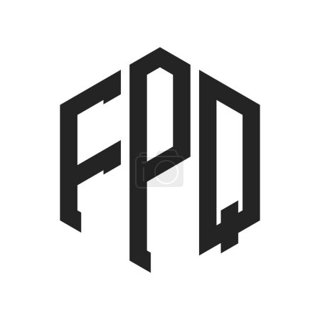 FPQ Logo Design. Lettre initiale FPQ Monogram Logo utilisant la forme hexagonale