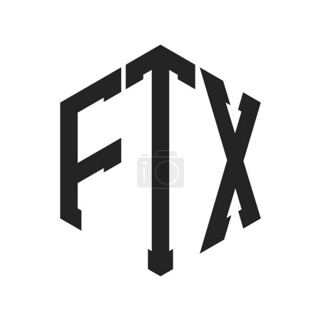 Conception de logo FTX. Lettre initiale FTX Monogram Logo en utilisant la forme hexagonale
