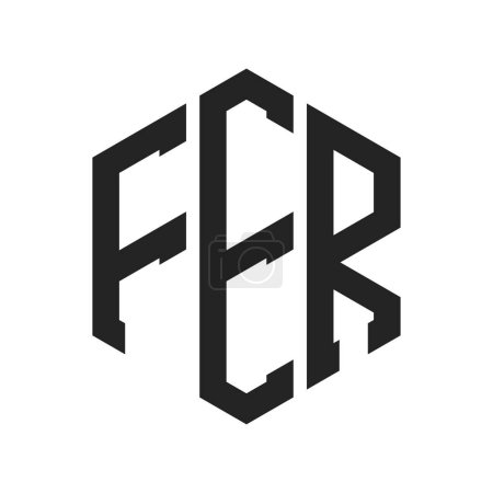 FER Logo Design. Initial Letter FER Monogram Logo using Hexagon shape