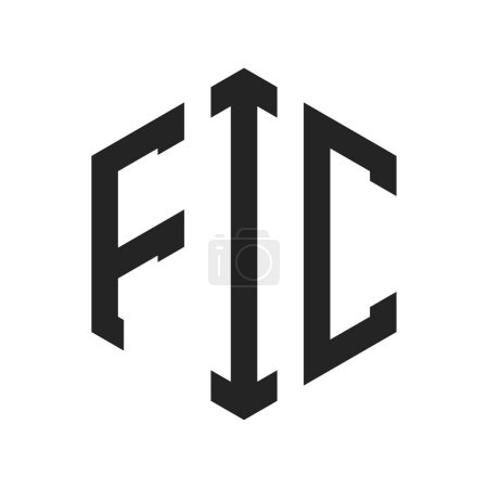 FIC Logo Design. Initial Letter FIC Monogram Logo using Hexagon shape