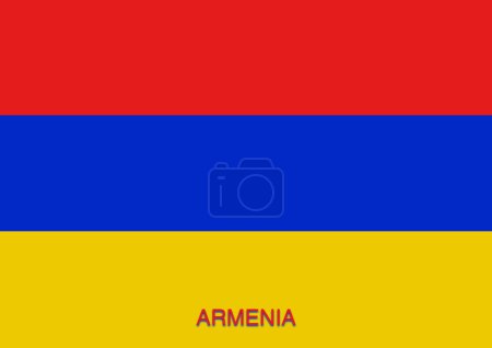 Flags of the world for school with name, country Armenia