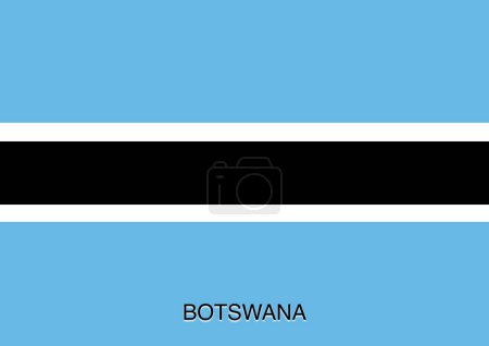 Flags of the world for school with name, country Botswana