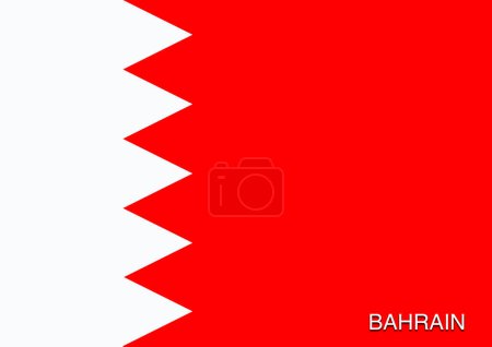 Photo for Flags of the world for school with name, country Bahrain - Royalty Free Image