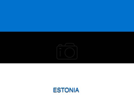 Flags of the world for school with name, Country Estonia