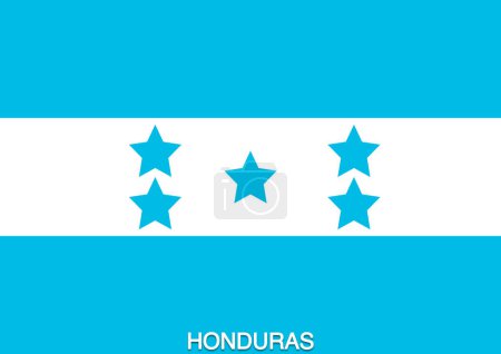Drapeaux du monde pour l'école avec nom, Pays Honduras ou République du Honduras