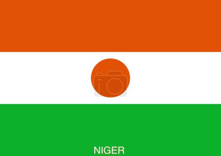 Flaggen der Welt für die Schule mit Namen, Land Niger oder Niger oder Republik Niger