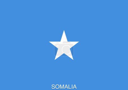 Drapeaux du monde pour l'école avec nom, Pays Somalie ou République Fédérale de Somalie.