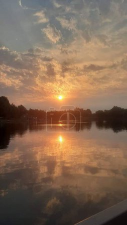 Photo for Glorious sunset over the lake - Royalty Free Image