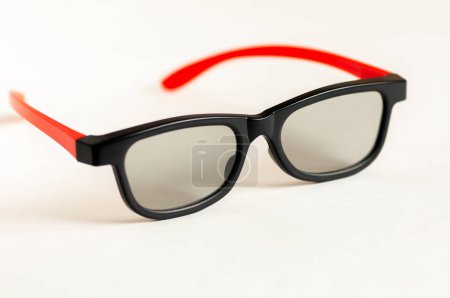 3d glasses for a movie theater on a light background