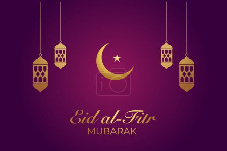 Vektor Eid al-Fitr, Ramadhan Dekoration, islamischer Hintergrund dekorative Grußkarte