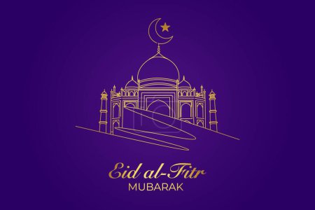 Vector Eid al-Fitr, Ramadhan decoration, Islamic background decorative greeting card