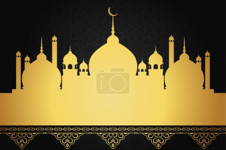 Vecteur élégant ramadan luxueux, eid al-fitr, fond islamique carte de v?ux décorative