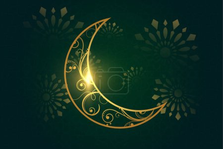 Téléchargez les illustrations : Vecteur élégant ramadan luxueux, eid al-fitr, fond islamique carte de vœux décorative - en licence libre de droit