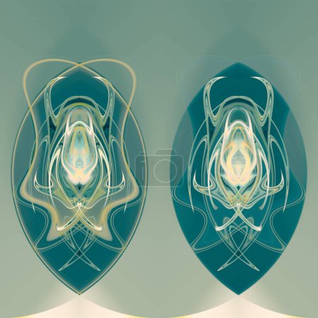 abstrakter fraktaler Hintergrund eine computergenerierte 2D-Illustration