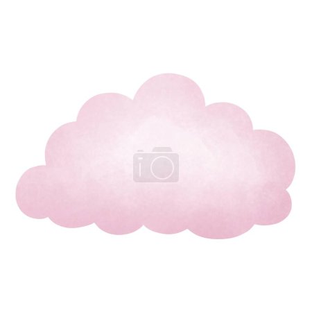 Aquarelle clipart nuage rose mignon, Fantaisie couleur pastel, décoration élément pépinière