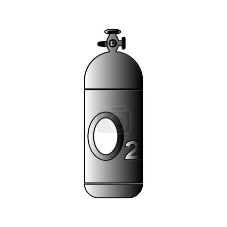 Photo for Vector symbol illustration, oxygen cylinder icon - Royalty Free Image