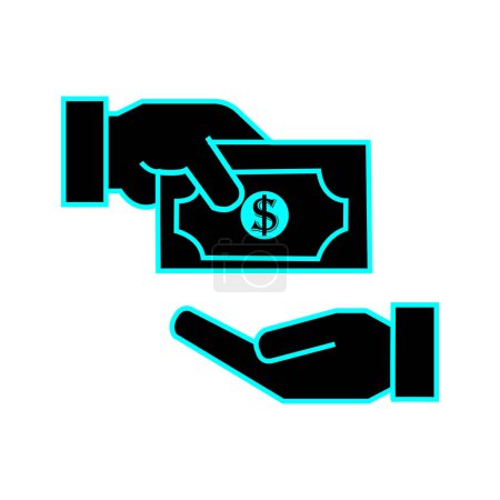 Photo for Hand dollar money icon illustration symbol design - Royalty Free Image