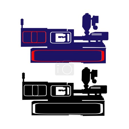 Ilustración de Máquina de moldeo por inyección de plástico icono vector ilustración símbolo diseño - Imagen libre de derechos