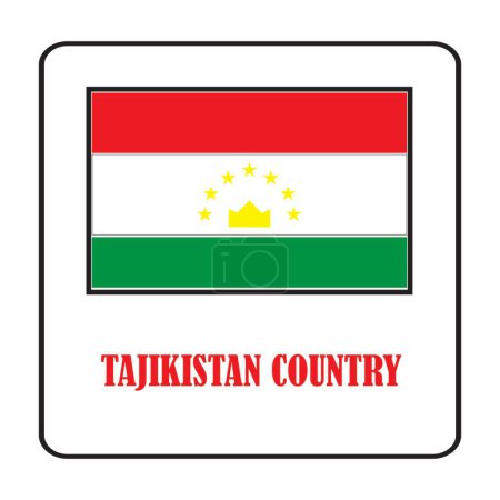 vectores ilustración Tayikistán país bandera icono símbolo diseño