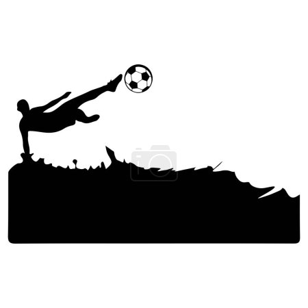 Illustration for Person kicking ball icon vector illustration symbol design - Royalty Free Image