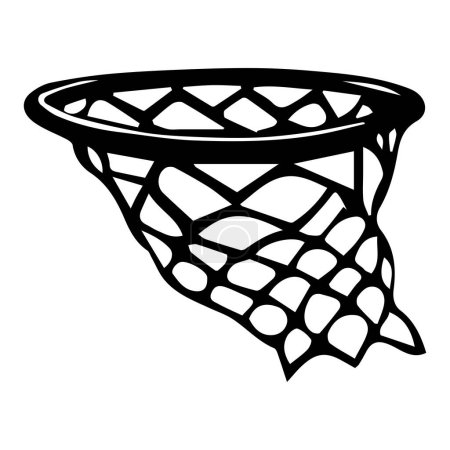 basketball hoop net vector illustration icon