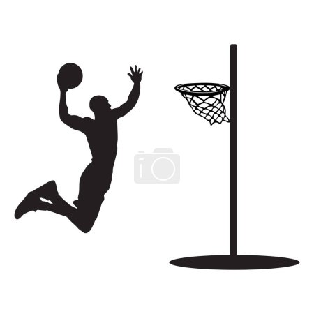Symbol einer Person, die Basketball spielt