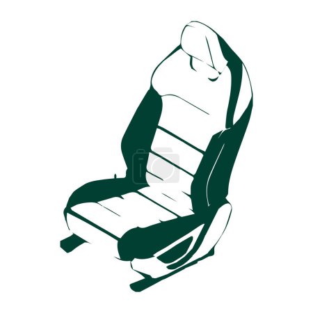 vectors illustration sports car seats