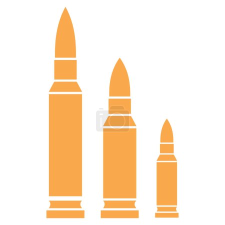 illustration vectorielle de munitions de balle conception de symbole