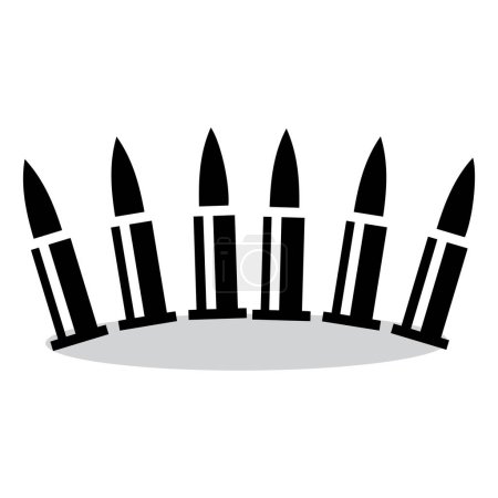 illustration vectorielle de munitions de balle conception de symbole