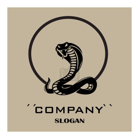Illustration for Cobra snake sign on a white background. - Royalty Free Image