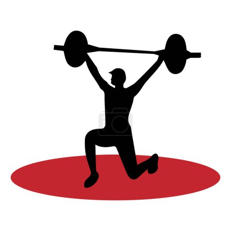 Weight lifting icon vector sign symbol for design on white background