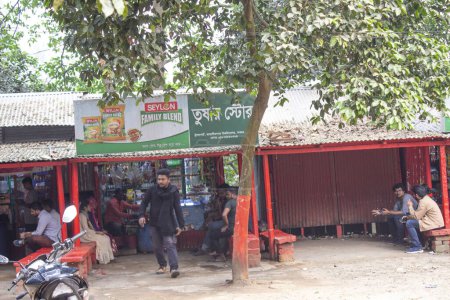 Photo for Jahangirnagar university Tea Stall holds a special place in the hearts of students and faculty, serving as a vibrant hub of social interaction, refreshment, and camaraderie within the campus. - Royalty Free Image