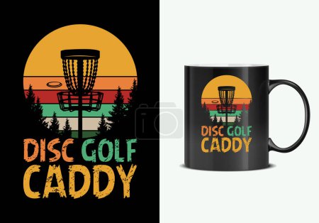 Disc Golf Delight Mug vector design print ready file, disc golf design, disc golf svg design