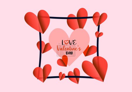 Illustration for Whispers of Love. A Valentine's Day Embrace. Romantic Apparel for Sweetheart Swag and Cherished Moments. valentine day, banner, poster, t shirt design, cover, greeting - Royalty Free Image