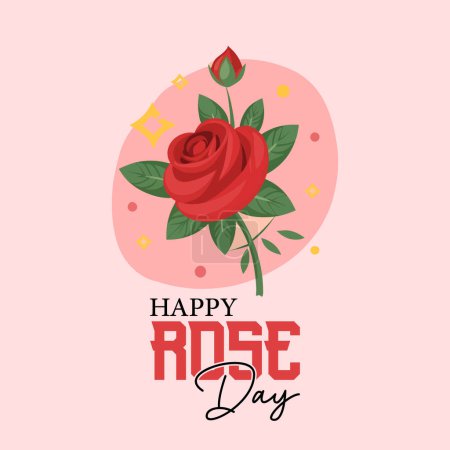 Ilustración de Diseño elegante del día de Rose. Ropa floral romántica para el día de San Valentín con flores de amor, perfección de pétalos y elegancia de jardín elegante, romance floreciente - Imagen libre de derechos